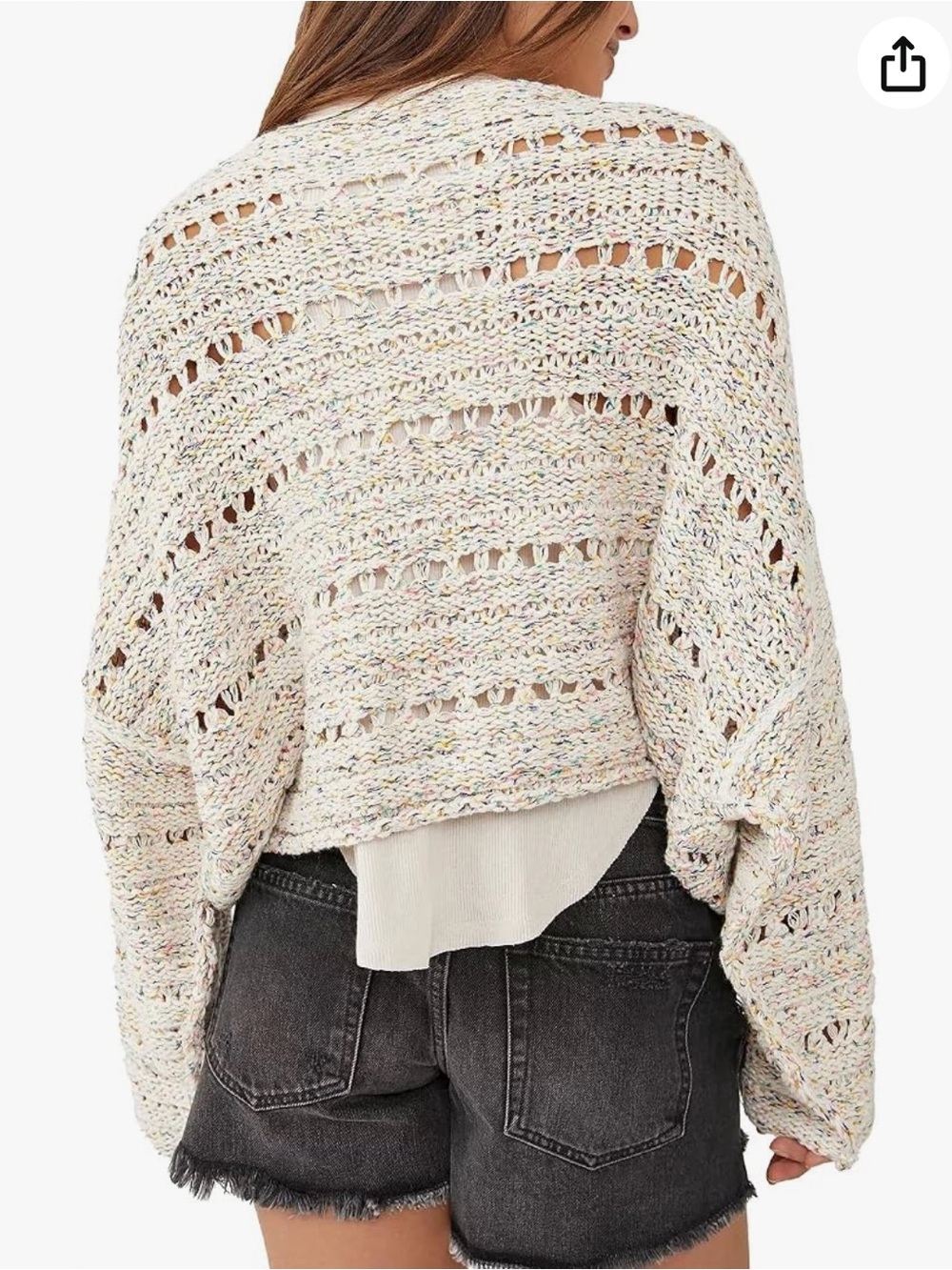 Free People Leilani Knit Beige Pullover Sweater In Cupcake Women's Size S - Picture 2 of 12